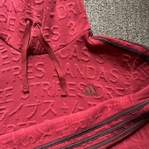 Burgundy/dark red adidas hoodie